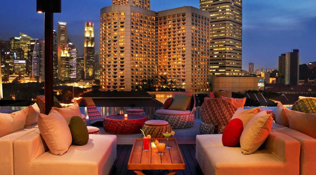 rooftop of Singapore design hotel Naumi