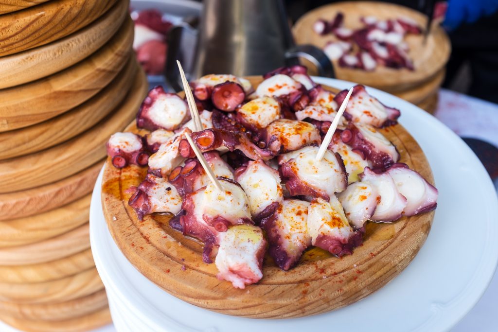 eat polpo octopus dish in Galicia