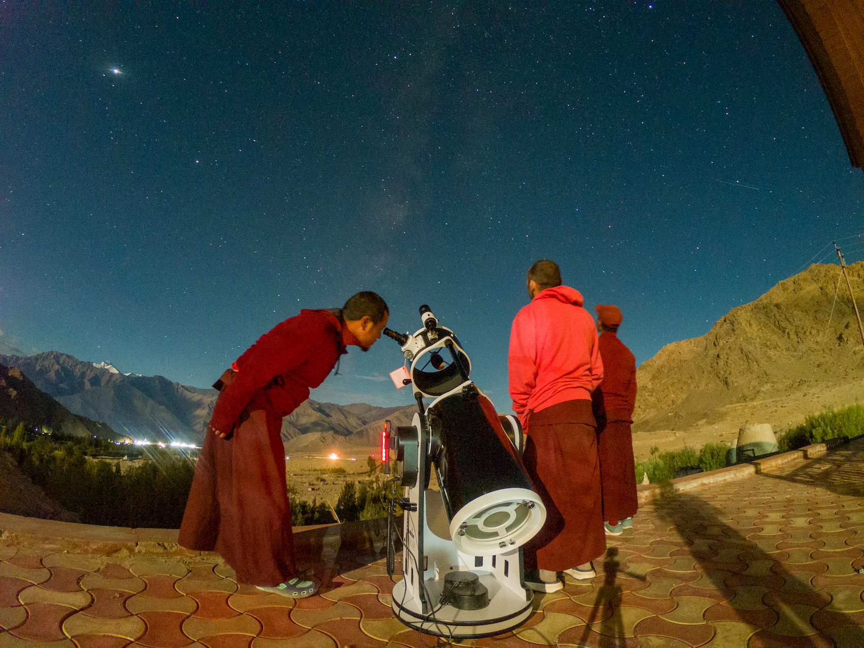 Astrotourism telescope in Ladakh, India